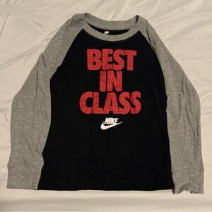 Nike Long Sleeve “Best in Class” Small small cuts in cuff on shirt see photo